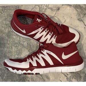 Men's Size 8‎ Red/White Nike Oklahoma Sooners Flywire Free 5.0 Shoes Sneakers